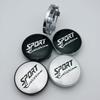 4pcs 60MM Sport Logo Emblem Car Wheel Center Caps Car Accessories for Wheel Hub Centre Cover Auto Rim Hubcaps Black/Silver Cap