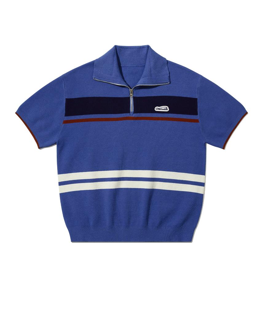 OIOI COLLECTION Color Layered Collar Knit_Light Blue
