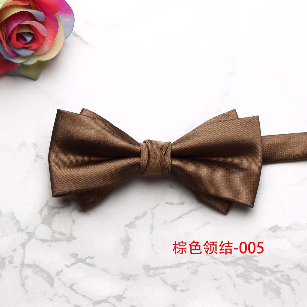 Solid Color Men'S Polyester Bow Tie, Multi-Color Wedding Groom Best Man Bow Tie Bow Flower