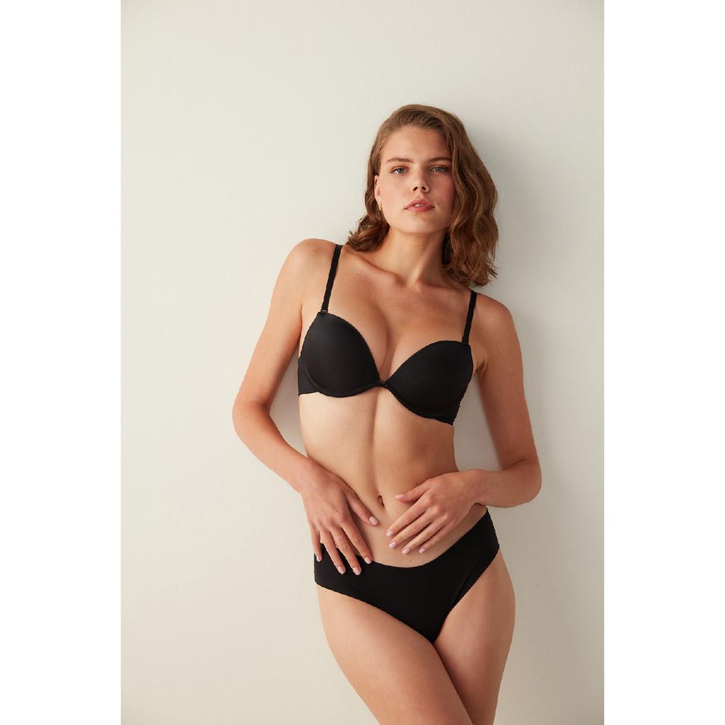 Black Wowbra Padded Push Up Bra