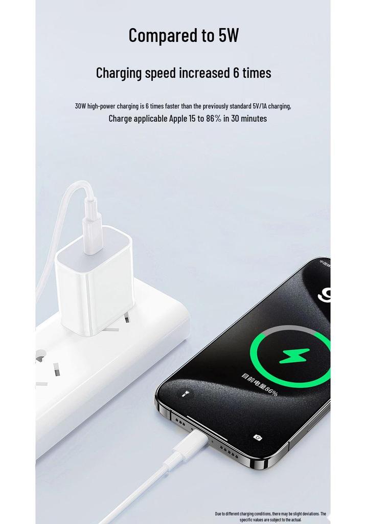 30W PD Fast Charger for Apple iPhone 16/16 Pro/16 Pro Max