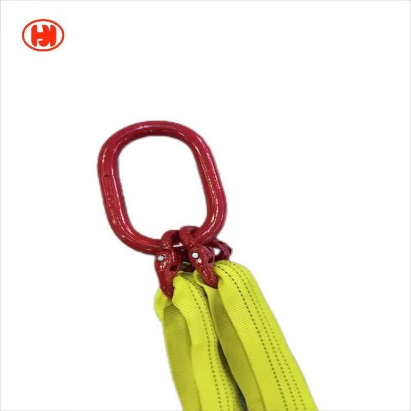 2-Ton Two-Leg Polyester Lifting Sling with Hooks