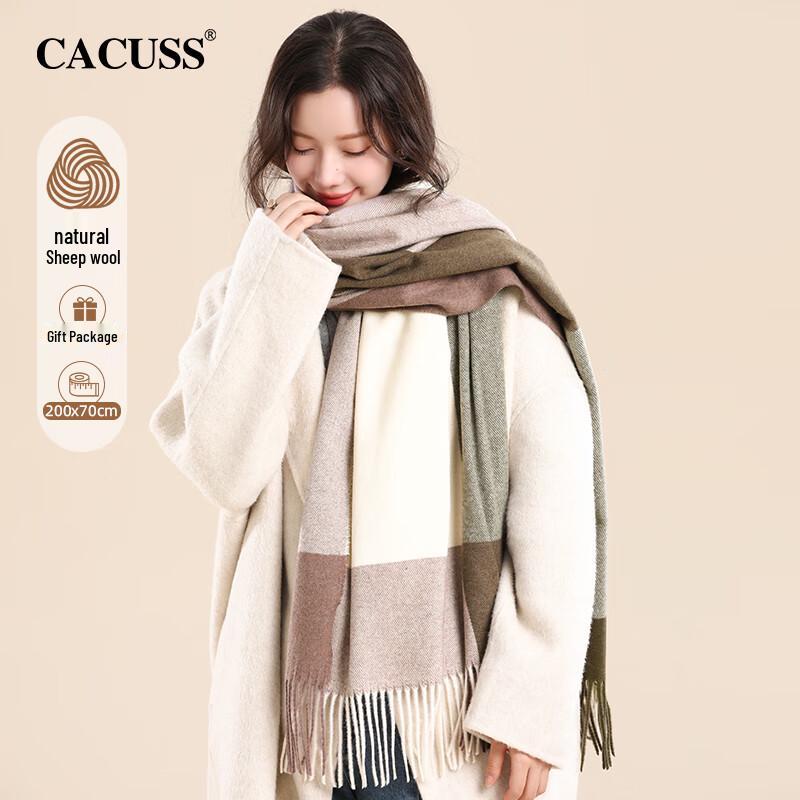 CACUSS Women's Wool Blend Scarf & Shawl Gift Set