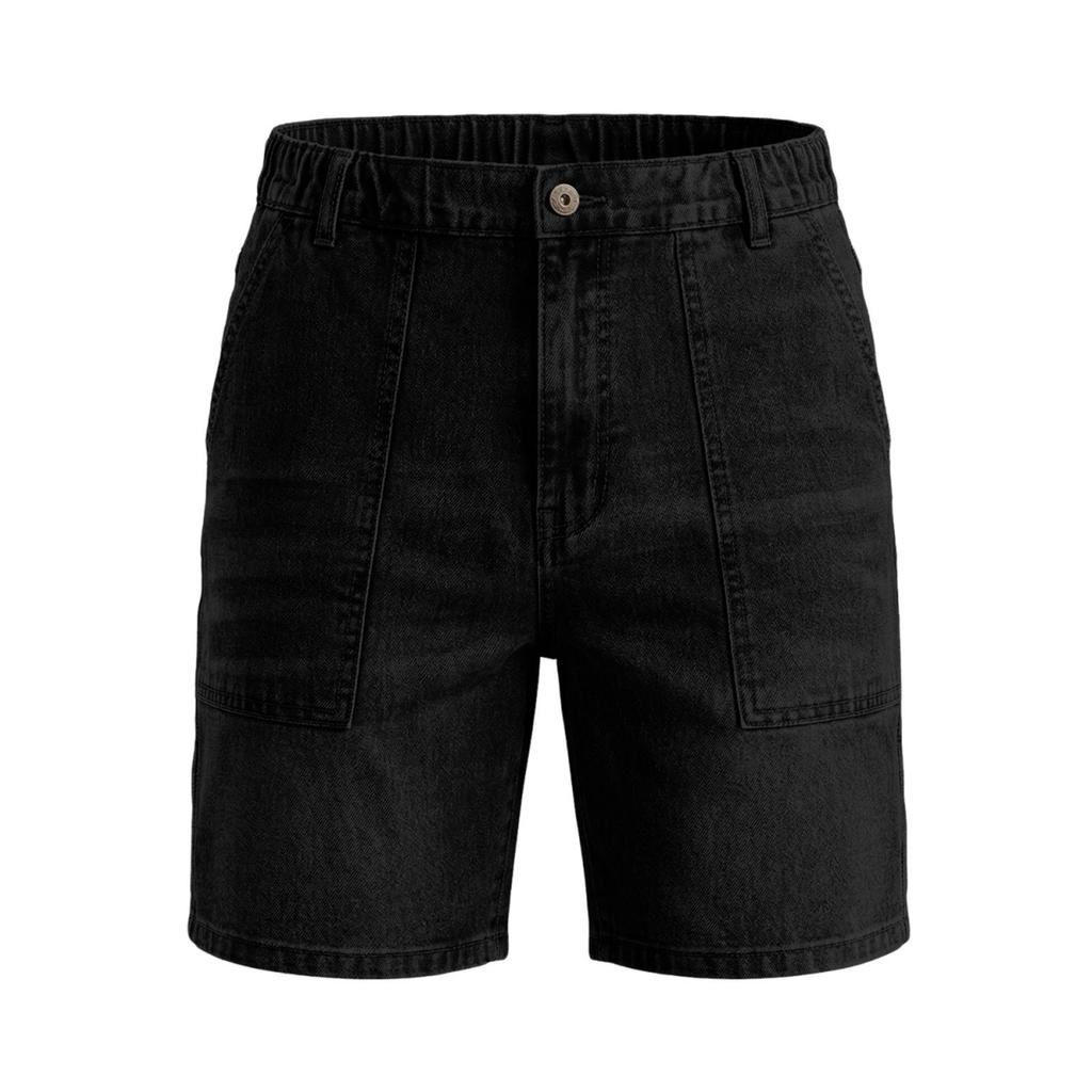 Men's Street Fashion Casual Pockets Denim Shorts - Men's Comfortable, Versatile, Stretchable, Waist-Controlling Lace-Up Denim Pants