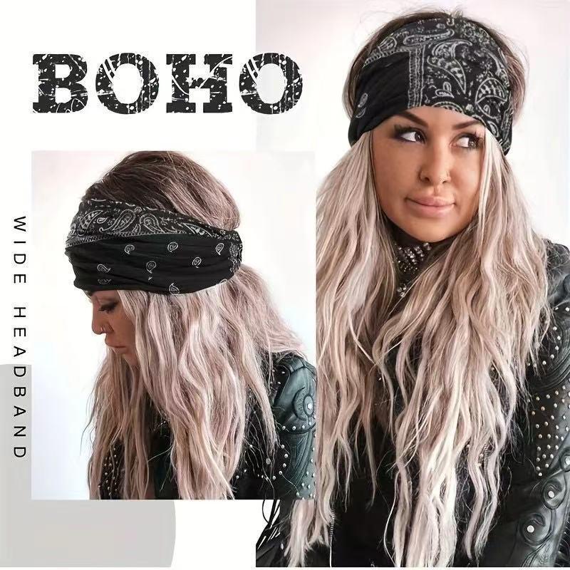 Bohemian Tie-Dye Headscarf: European & American Sport Wide Headband