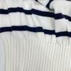 BRUNELLO CUCINELLI 2021 White Cotton Border Knit Sweater tops 46 White x navyUsed