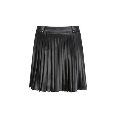 Anew Golf Women Sp Leather Like Pleated Skirt_Bk