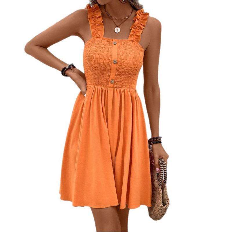 This Is An Elegant and Versatile Halter Short Dress for Women's Spring and Summer