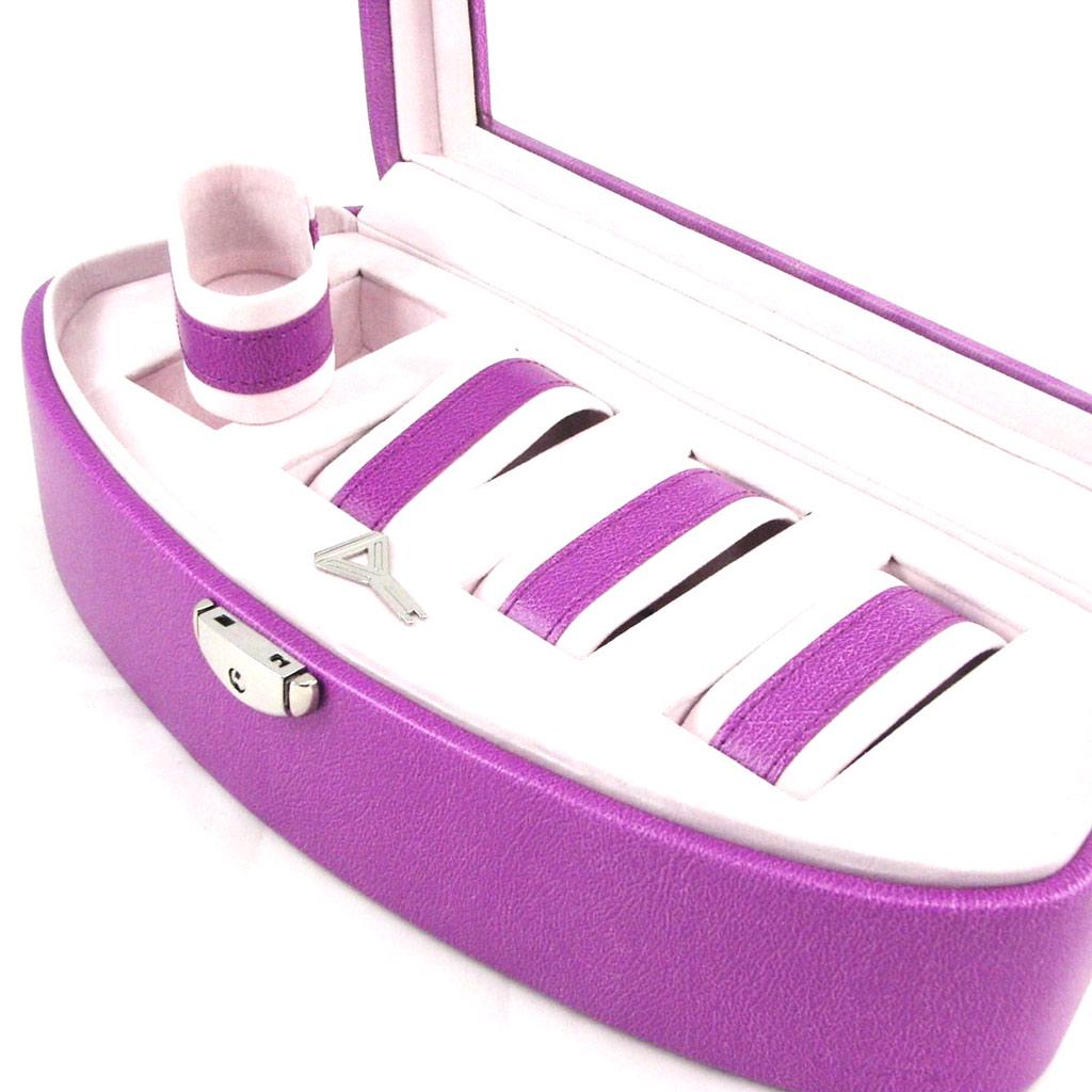 Davidt's [G5075] - Coffret 'Vienne' 4 montres myrtille - 31x8. 5x14 cm