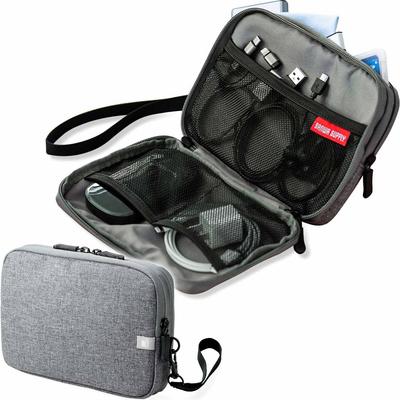 SANWA DIRECT Gadget Business Handy Item Storage Pouch, Slim, Travel, Trip, Pouch, Medium, Gray, 200-BAGIN013GY