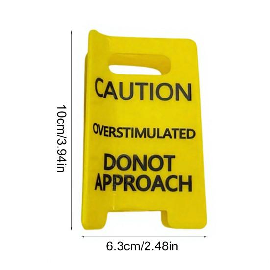 Yousheng 1/2/3Pcs Overstimulated Warning Hair Claw Yellow Caution Sign Hair Clip Thick Hair Strong Hold Hair Accessories