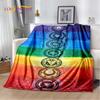 Rainbow 7 Chakra Mandala Bohemia Soft Plush Blanket,Flannel Blanket Throw Blanket for Living Room Bedroom Bed Sofa Picnic Cover