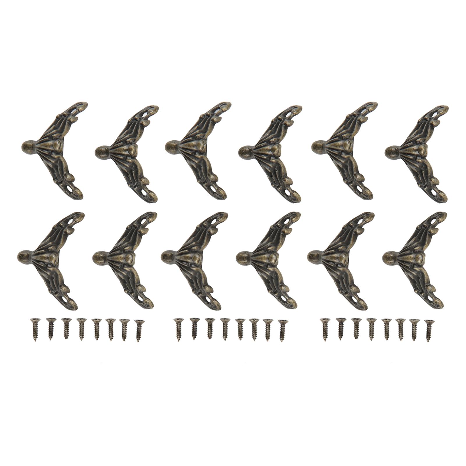 

12 комплектов ножек для шкатулки для украшений, ретро-дизайн, для самостоятельного изготовления, декоративные ножки из цинкового сплава для винтажного деревянного