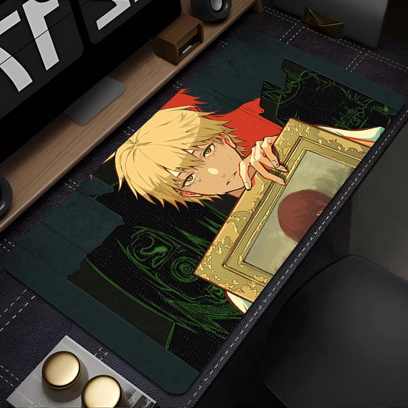 Mauspad PC Rutschfest Gamer Denji Tastaturpad Laptop Gaming Zubehör Mauspad Japan Anime C-Kettensägenmann Schreibtisch-Mausmatte