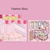 Baking House Cooking House Fashion Wardrobe Fairy Tale House all 4 Themes PET Paster Miniature Simulation Game Cabin 3D Visual Scene Creation Sticker