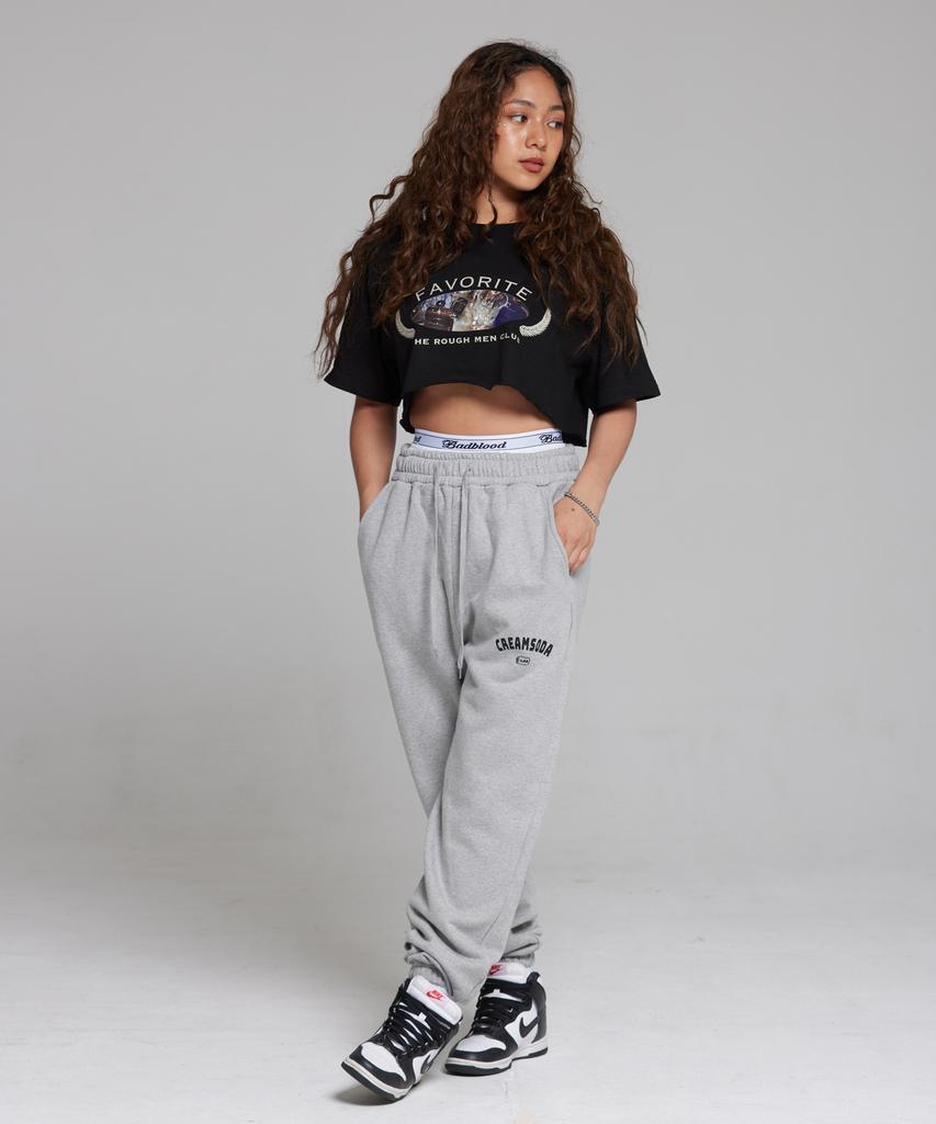 CREAM SODA LAB Arc Logo Jogger Training Pants Grey