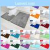 Ultra Absorbent 2 Piece Bath Mat Set Non-slip Toilet Pedestal Soft Foam Shaggy Chenille Rug