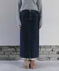 Teuwi Felsi Brushed Raw Denim Long Skirt