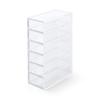 MUJI Acrylic Small Item Storage 6 Tiers Width 8.7cm Depth 17cm Height 25.2cm