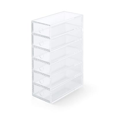 MUJI Acrylic Small Item Storage 6 Tiers Width 8.7cm Depth 17cm Height 25.2cm