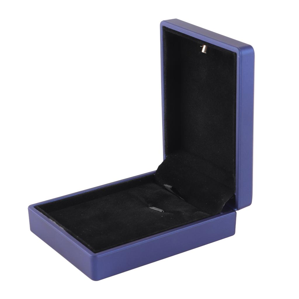 Wedding Ring Box Container Jewelry Pendant Holder Storage Case LED Light (Blue for Pendant)