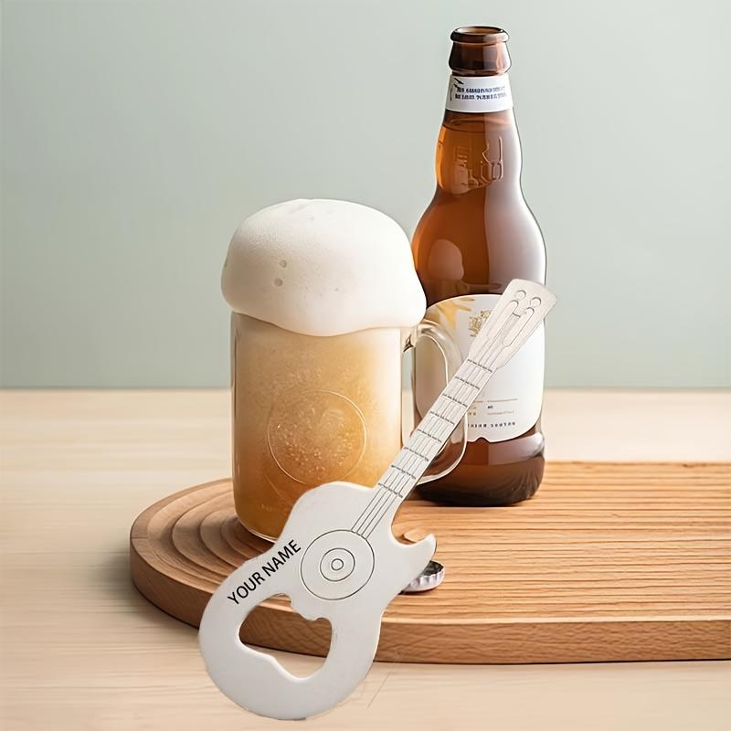 

10pcs Guitar Shaped Beer Bottle Openers, Stainless Steel, Creative Design for Home, Restaurant, and Hotel Use, Ideal for Opening Bottles серебряный