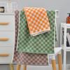 Retro Checkered Pure Cotton Face Towel - Soft, Absorbent, Jacquard Design