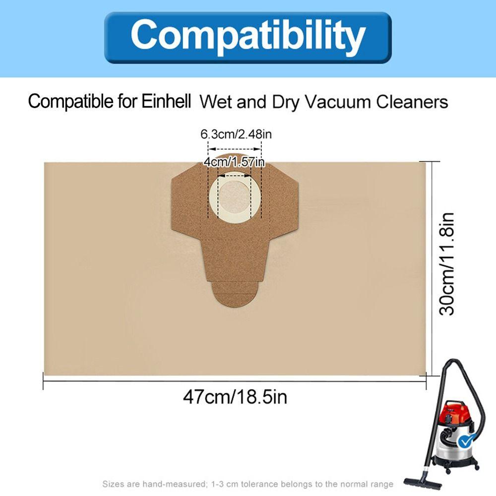 1/5Pcs 20L Dust Collection Bag For Einhell Wet And Dry For BT-VC 1250S Vacuum Cleaner Spare Parts Replacement Accessories