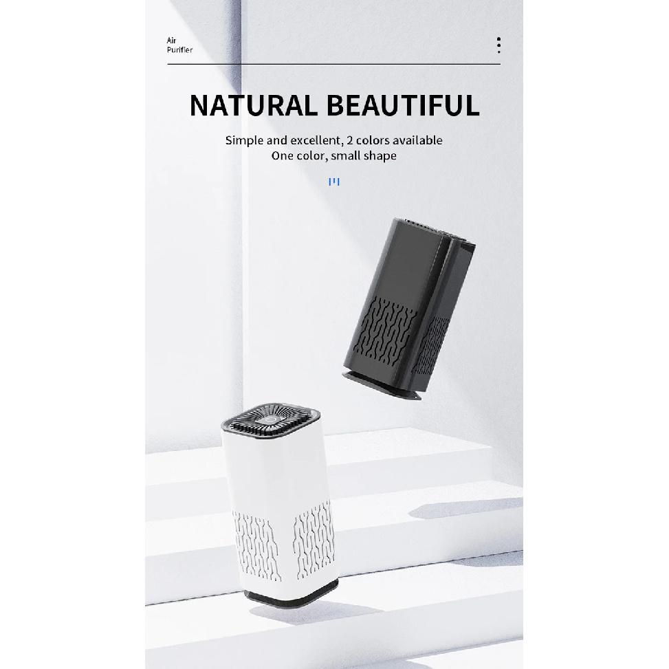 Portable Electric Desktop Air Purifier For Cars Small Households Negative Ion Odor Formaldehyde Mini Usb Hepa Ionic Air Purifier