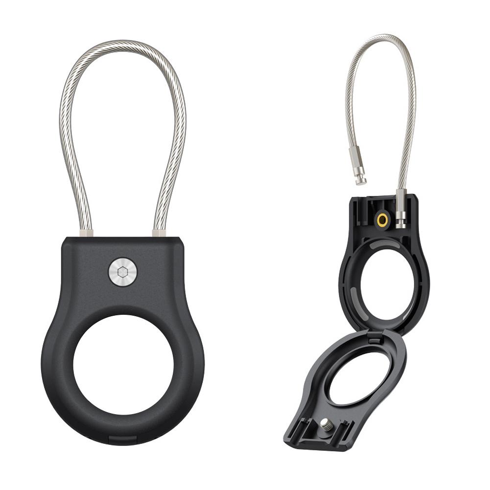 360-Grad-AirTag-Schutzhalter mit Stahldrahtleitung für Gepäck, Rucksack, Schlüssel, für Apple Airtags-Schlüsselanhänger