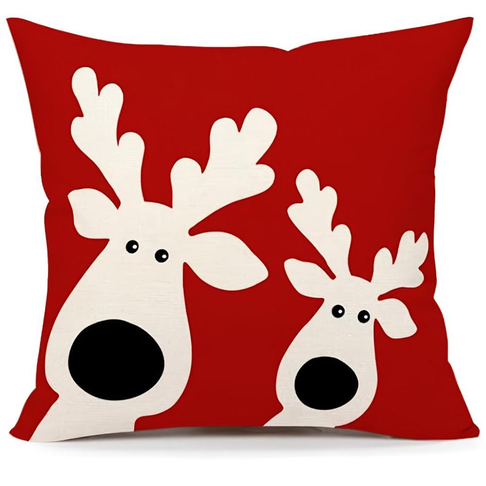 Christmas Pillowcases: Reindeer & Santa Designs - Ho Ho Ho! Sofa bed cushion cover,New Year home decoration