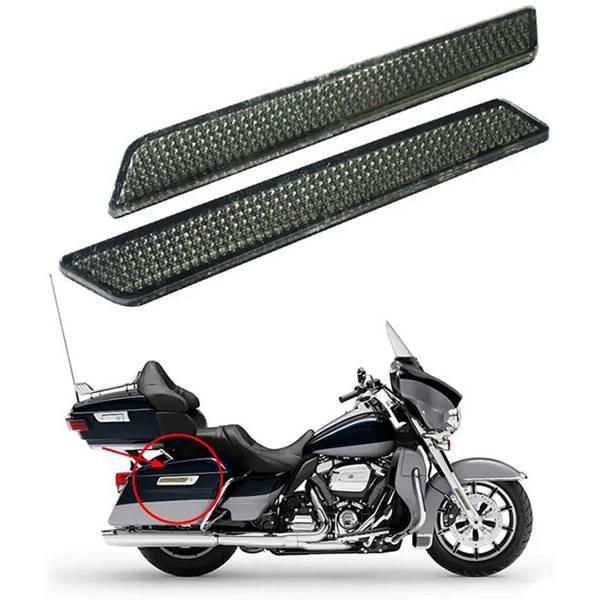 1 Pair Harley Touring Motorcycle Saddlebag Lock Cover Reflectors