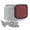 ABS Diving Lens Filter with Rope for GoPro 8 Action Camera Waterproof Shelllight Red