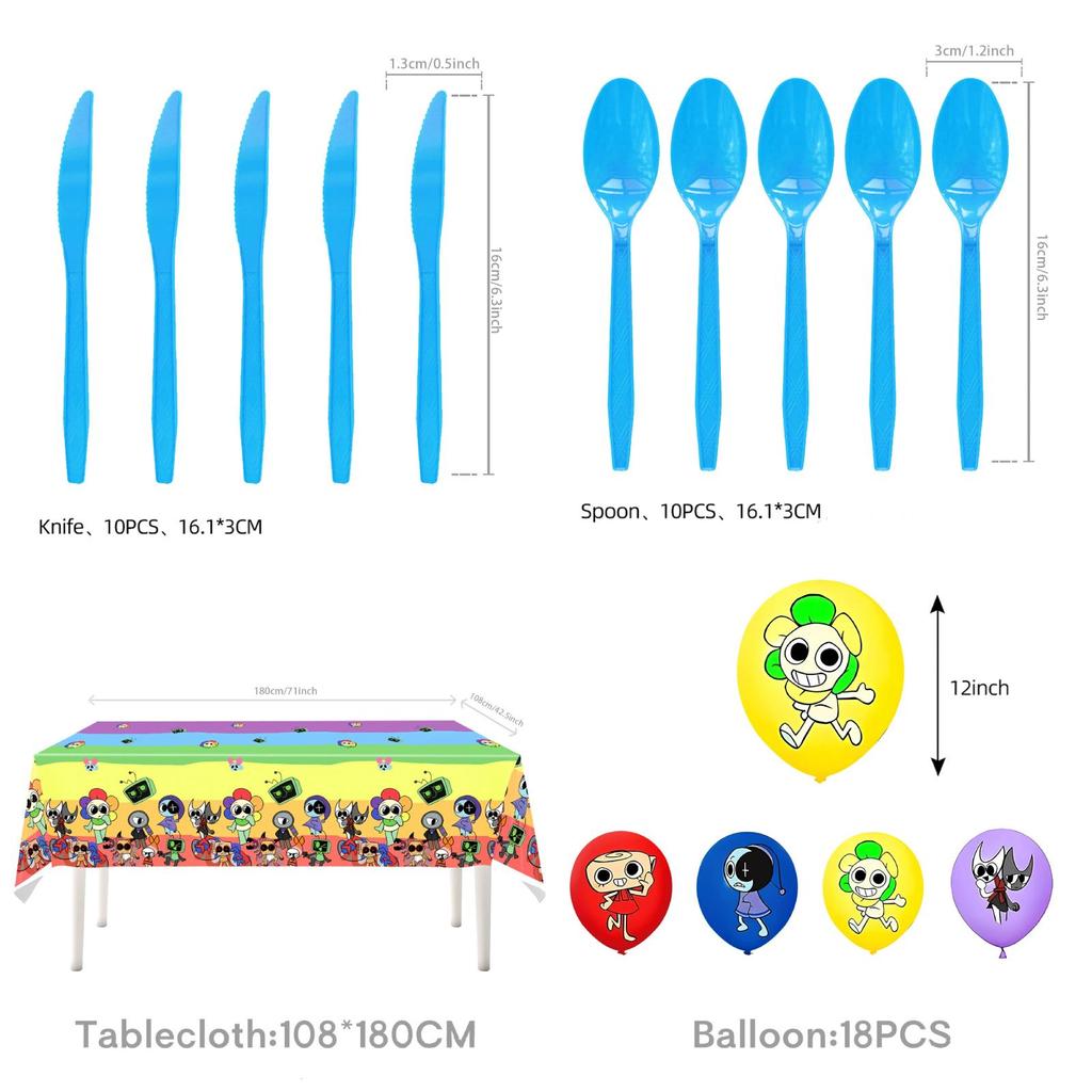 Dandys World Childrens Birthday Party Kit With Disposable Tableware And Decor Items