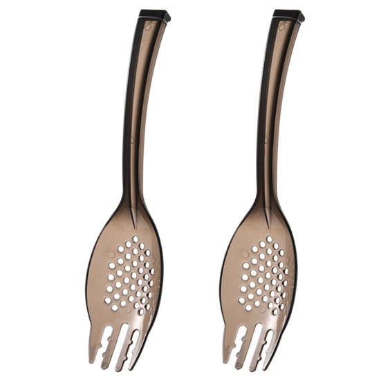 

2 шт. вилка-ложка 3-в-1 дизайнерская вилка-ложка дуршлаг универсальный эргономичный дизайн посуда для домашней кухни серый