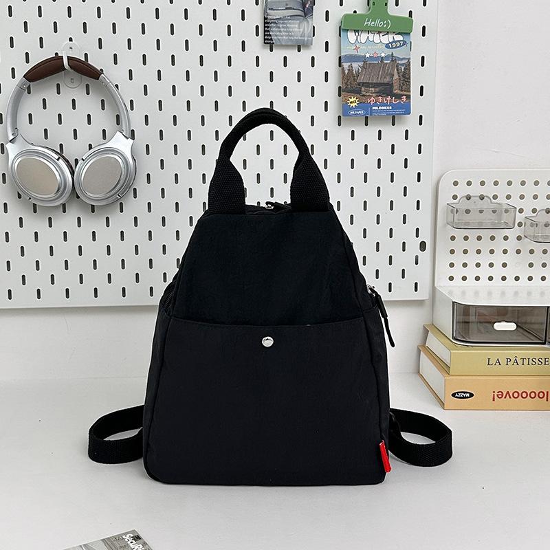 Schoolbag trendy brand casual backpack new multi-functional lightweight simple small backpack solid color commuter outdoor travel messenger bag