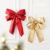 Bright Red Fabric Bow Ornament Large Bow Ornament New Plump Fill Bow  Xmas Tree Decoration