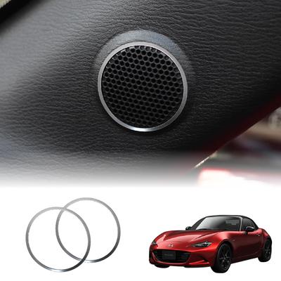 Aoeiling Laboratories Tweeter Ring Set of 2 for Mazda Roadster ND (Aluminum, Hairline Style)