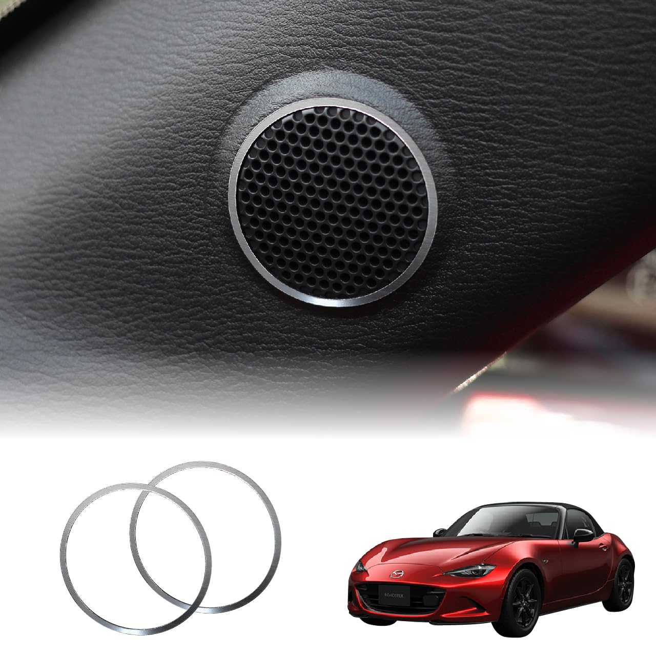 

Aoeiling Laboratories Tweeter Ring Set of 2 for Mazda Roadster ND (Aluminum, Hairline Style) серебряный