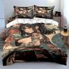 Tattooed Warrior Art Style Bedding Duvet Cover Set  (1*Duvet Cover 2*Pillowcases, without duvet insert)