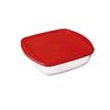 Panier-repas carré - Ô Cuisine - Cook &amp; Store - Rouge - 1 L - 20 x 17 x 6 cm