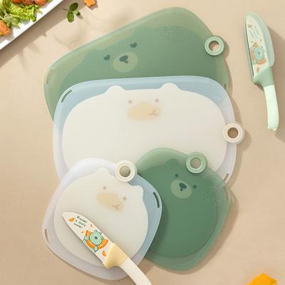 Tagliere da cucina a doppia faccia, per uso domestico, con cartoni animati, tagliere portatile, taglieri multifunzionali per frutta e verdura