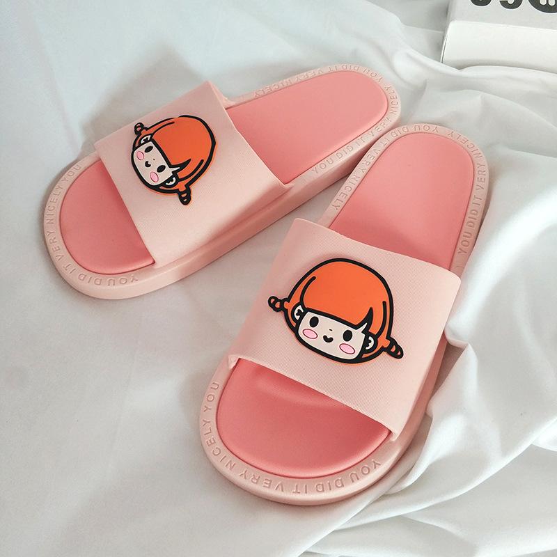 Cool slippers women's summer home non-slip bath indoor home cute bathroom non-slip couple slippers