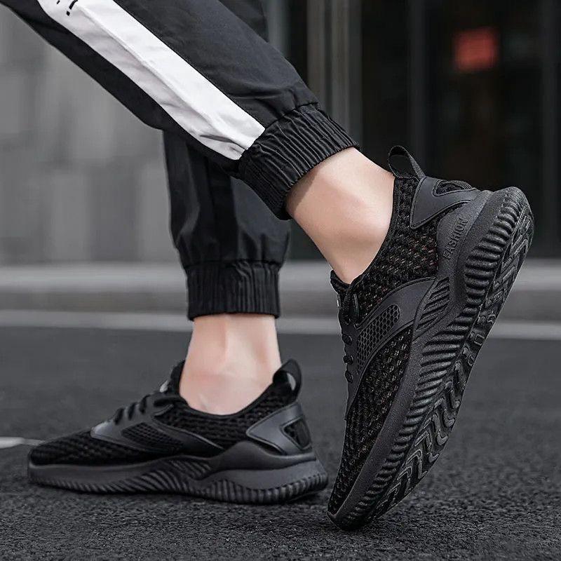 Men's Shoes Mesh Shoes 2025 Spring and Summer New Trendy Men's Casual Fly-woven Running Shoes Breathable Soft-soled Sports Shoes
