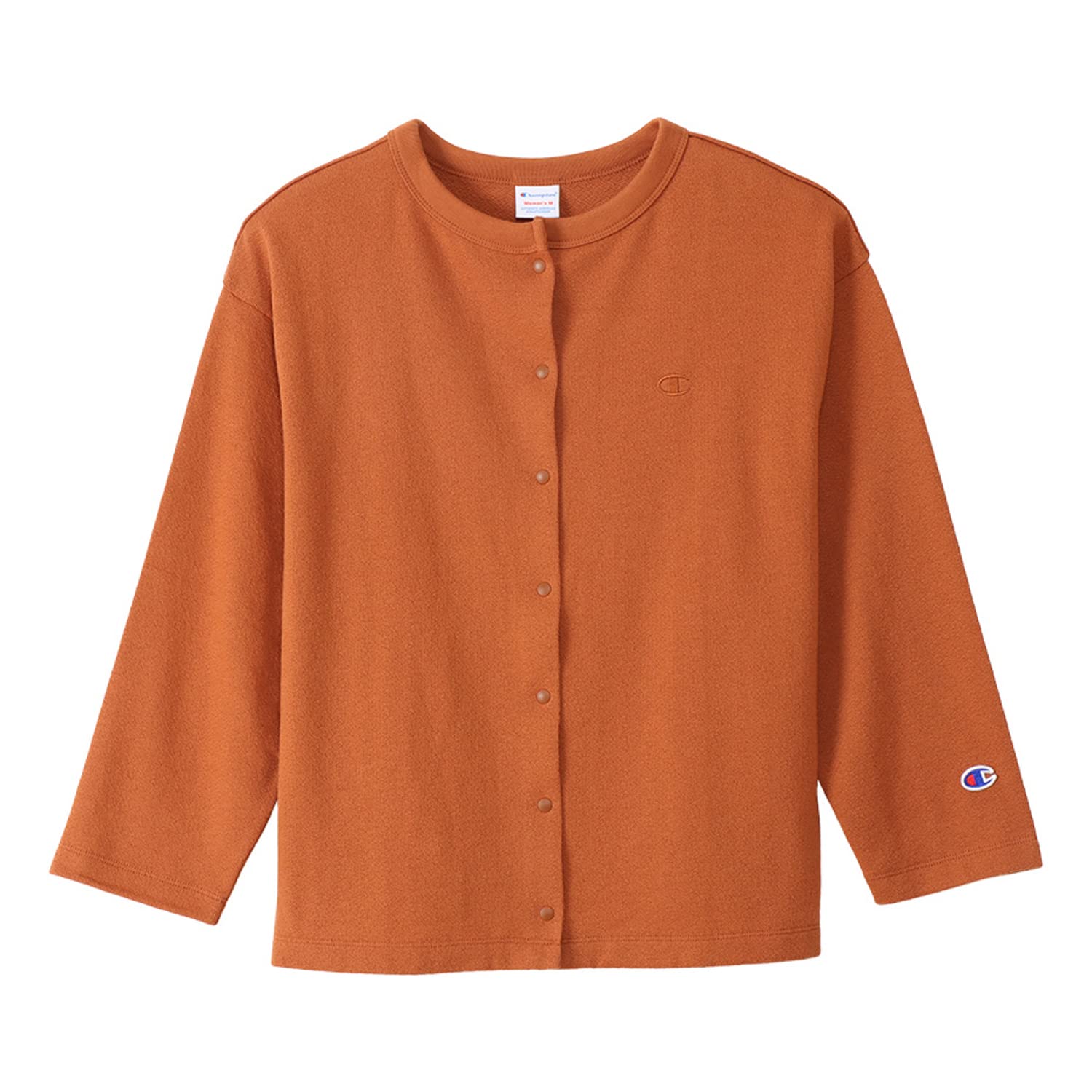 

Повседневный кардиган Champion с длинным рукавом и круглым вырезом, CW-X404, коричневый, с логотипом-одной точкой, женский, размер M