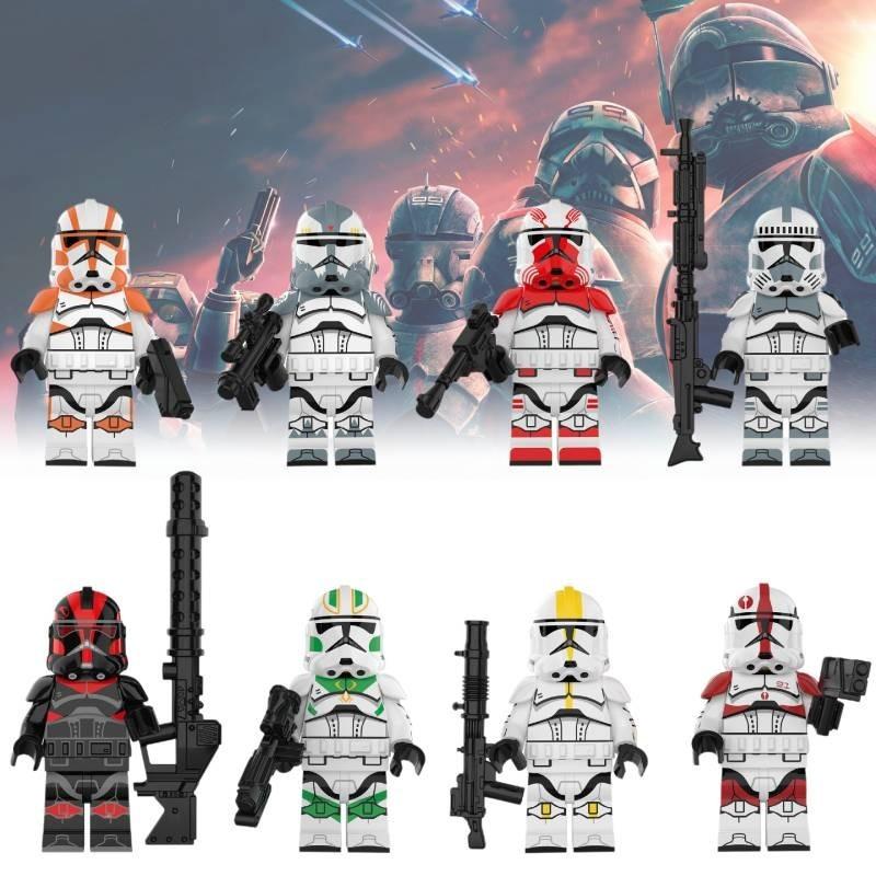 Blocks Building Mini Figures Clone Trooper Company Soldiers Heavy Gun