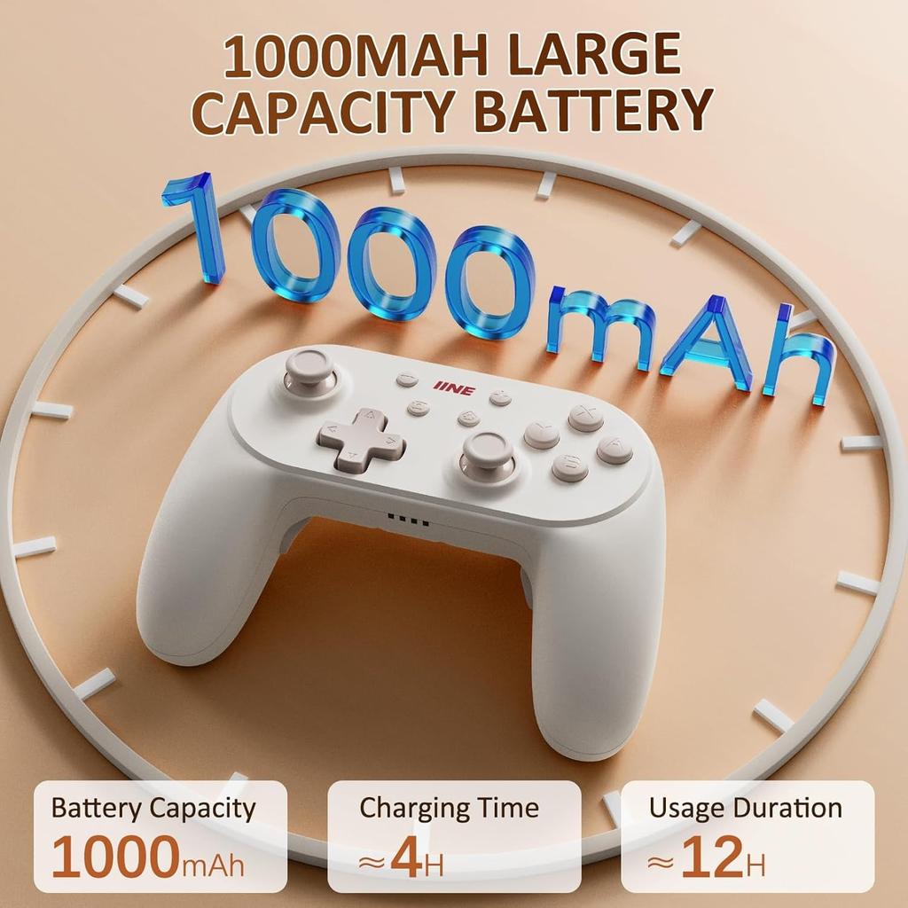 Switch Wireless Pro Controller for Switch Lite/OLED/PC, Remote Gamepad with Hall Linear Triggers/Wake-up/Macro/Turbo/Vibration/Motion Control