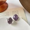 Irregular Geometric Clip On Earrings For Women Non Pierced Candy Color Resin Jewelry  Ear Cuff Earring Daily Accessories