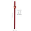 5Pcs Glass Straws Reusable Cute Heart Glass Straws 7.8 In*8mm Red Eco-friendly Glass Straws with 1 Cleaning Brush