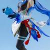 23CM Anime Ganyu Spiele Genshin Impact Actionfigur Uhr Der Mond Shouyue Schwarze Seide Stehend Paimon Modell Spielzeug Sammlerpuppe